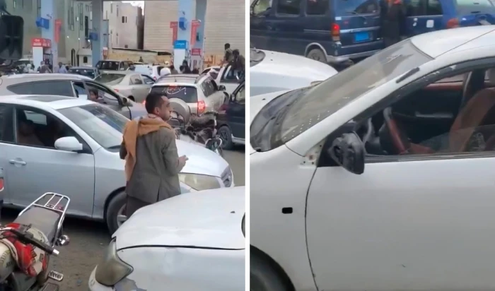 بالفيديو.. طوابير من السيارات أمام محطات الوقود في صنعاء وسط تصاعد غضب اليمنيين تجاه ميليشيا الحوثي الإرهابية