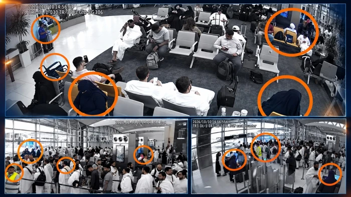 بالفيديو.. التحالف ينشر 3 مقاطع من مواقع مختلفة توثّق بوضوح لحظات الاستهداف الحوثي داخل مطار الملك خالد الدولي