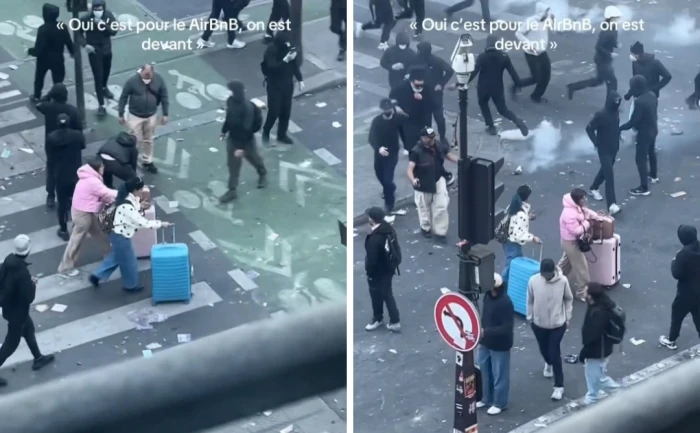بالفيديو.. سائحتان تتفاجآن بموجة من الاحتجاجات العنيفة وأعمال الشغب والنهب فور وصولهما إلى باريس
