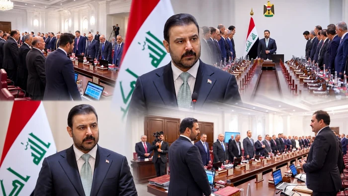 أحدهم وضع أصبعه وآخر وضع يده على ورقة … بالفيديو.. رئيس الوزراء العراقي يفاجئ الوزراء بقسم شرف أمام المصاحف وعدم قبول الهدايا وردة فعلهم تثير الجدل