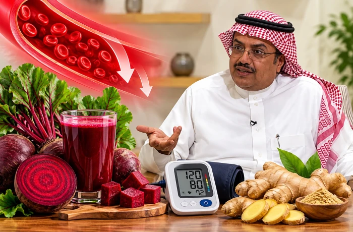 خالد النمر يكشف أيهما أقوى في خفض ضغط الدم.. الشمندر أم الزنجبيل؟