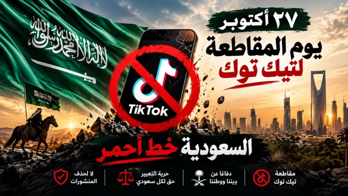 تفاصيل حملة لمقاطعة «تيك توك» 3 أيام بعد تعمده حذف  منشورات تدافع عن السعودية وقيادتها ومقدساتها