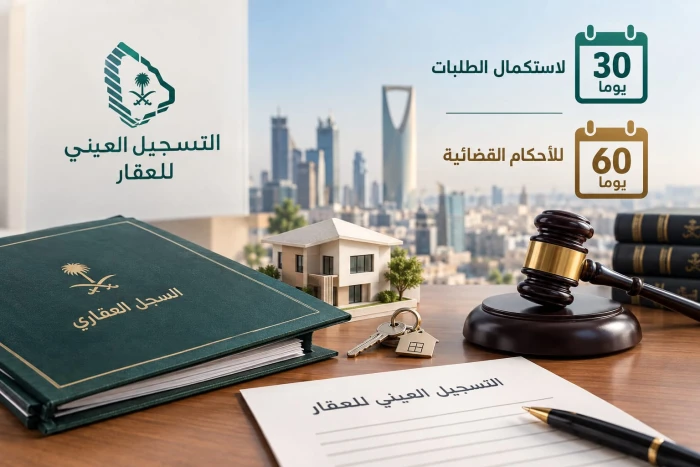 تعديلات التسجيل العيني للعقار.. 30 يوماً لاستكمال الطلبات و60 يوماً للأحكام القضائية