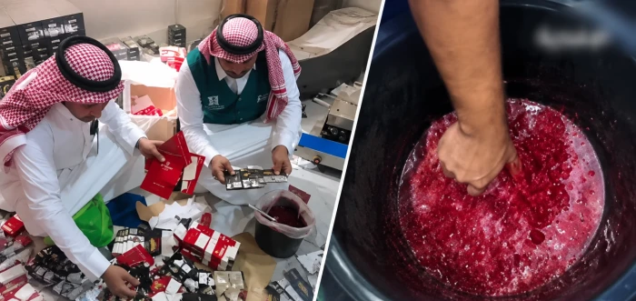 بالفيديو.. ضبط مصنع معسل مجهول المصدر داخل فيلا بالرياض.. والكشف عن مصدر المواد الخام والنكهات