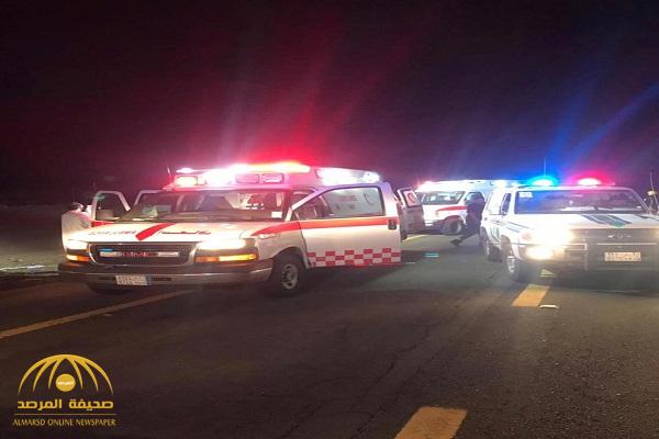 إصابة 13 شخصا في حادث تصادم على طريق مكة - جدة السريع