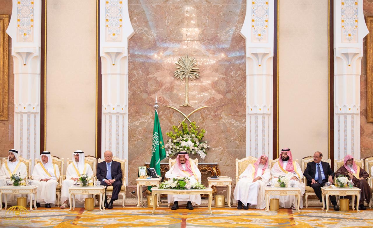 نص كلمة " خادم الحرمين" أثناء استقباله الأمراء والمفتي  وقادة القطاعات العسكرية في الحج -صور