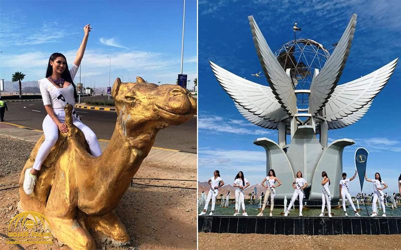 بالصور.. شاهد ملكات جمال الكون يتجولن في شوارع شرم الشيخ بمصر