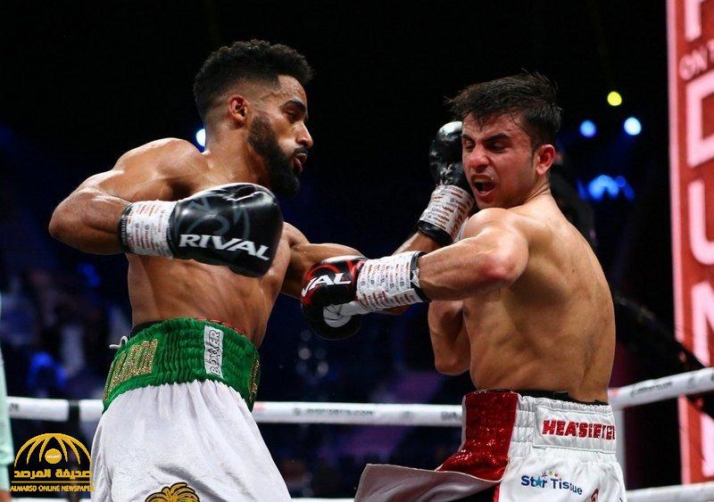 شاهد.. الملاكم السعودي "زهير القحطاني" يقتنص بطولة الملاكمة للوزن الخفيف بعد تغلبه على منافسه الكويتي بموسم الدرعية