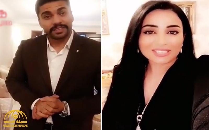 شاهد .. وصلة غزل بين الكاتبة الأردنية نجاح المساعيد وزوجها