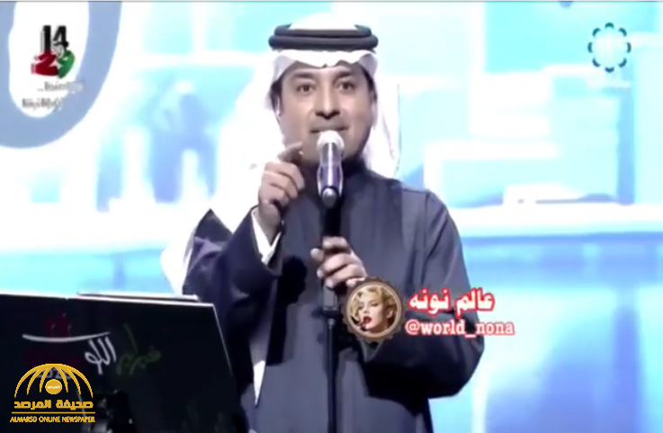 شاهد .. معجبة برفقة زوجها تصرخ بصوت عالي  لـ”راشد الماجد” أحبك  .. والفنان يفاجئها بالرد