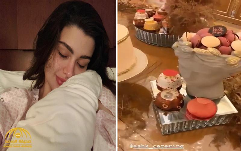 شاهد .. روان بنت حسين تقيم حفل استقبال لطفلتها : " أسميتها تيمناً بآلهة الرومان" !