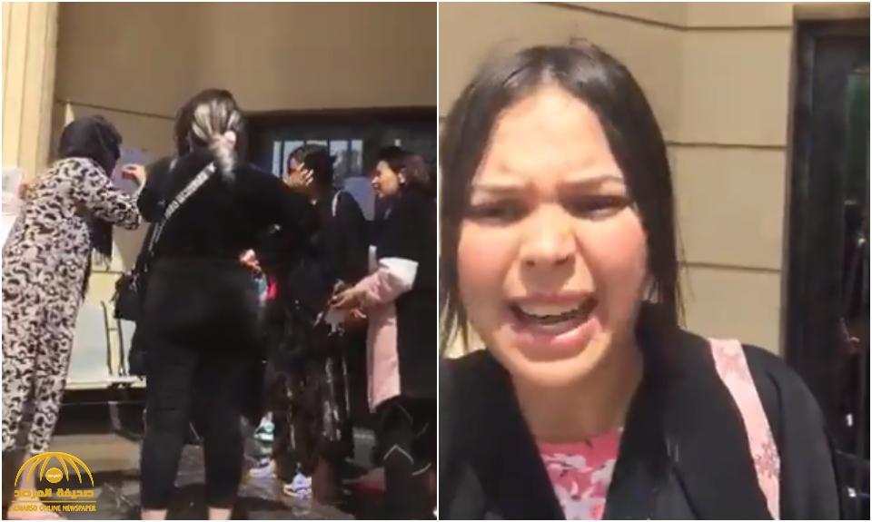 شاهد : مغربيات يصرخن من أمام سفارة بلدهن في أبوظبي :"شوفوا السفارات السعودية ماذا فعلت لمواطنيها"!