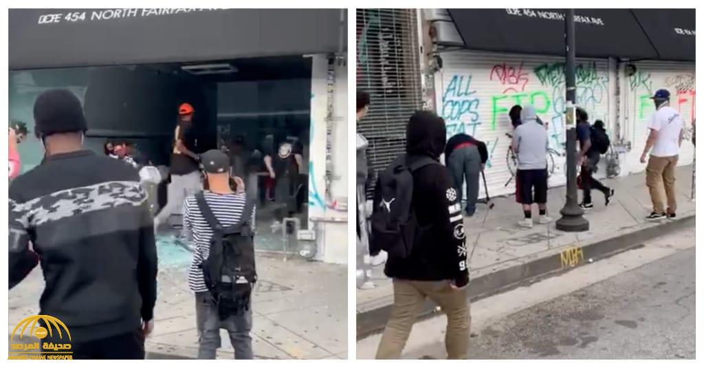 شاهد.. لحظة اقتحام محل ملابس في أمريكا وسرقة ما بداخله