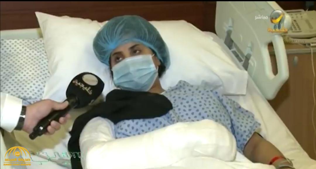 شاهد : الفنانة السعودية "نوف الناصر" تروي  تفاصيل  نجاتها من حادث مروع  كاد أن يتسبب في بتر ذراعها  -فيديو
