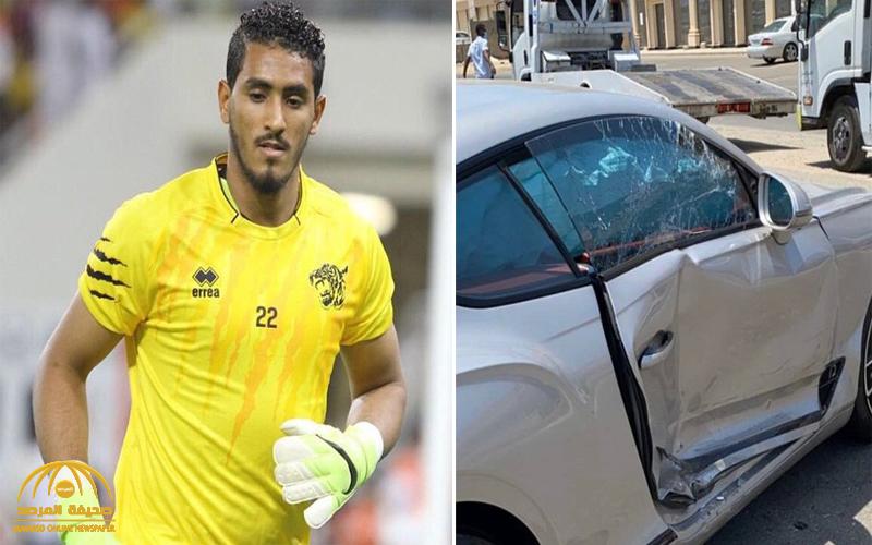 حارس مرمى الاتحاد "فواز القرني" يتعرض لحادث مروري - صورة