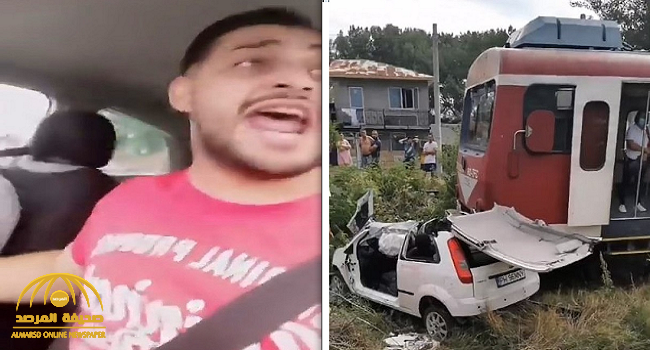 شاهد: مغني  يوثق لحظة وفاته في حادث اصطدام  مروع  مع  قطار  !