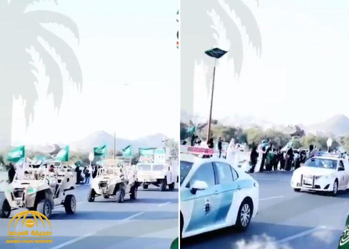 شاهد.. عرض عسكري في الطائف احتفالًا باليوم الوطني الـ90