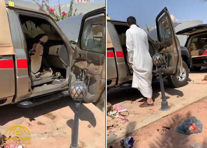 "خلي العالم تتعظ".. شاهد ما حدث لمركبة من الداخل بسبب انفجار "بطارية جوال"!