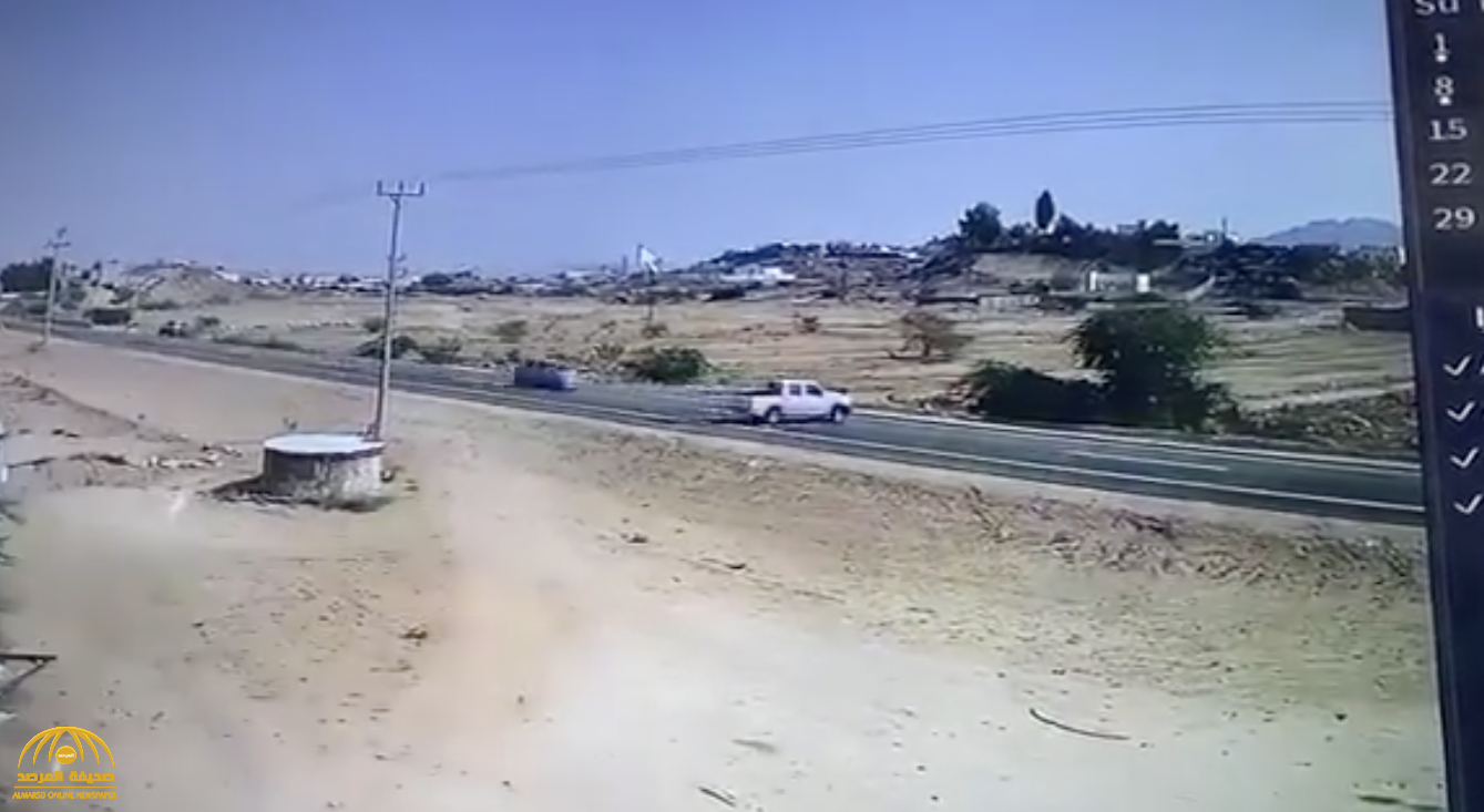 شاهد : سرعة جنونية  وحادث اصطدام  مروع  في المجاردة