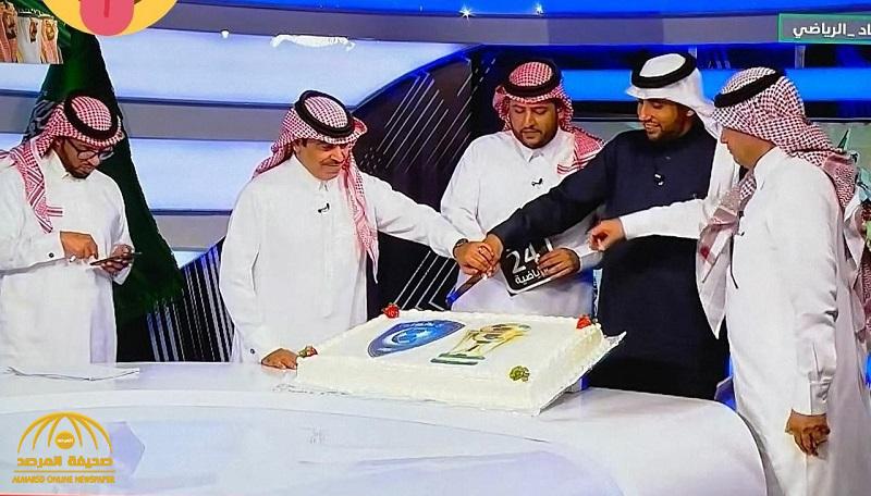 شاهد.. ردة فعل مفاجئة لـ"المريسل"  أثناء احتفال برنامج رياضي بفوز "الهلال" بكأس الملك