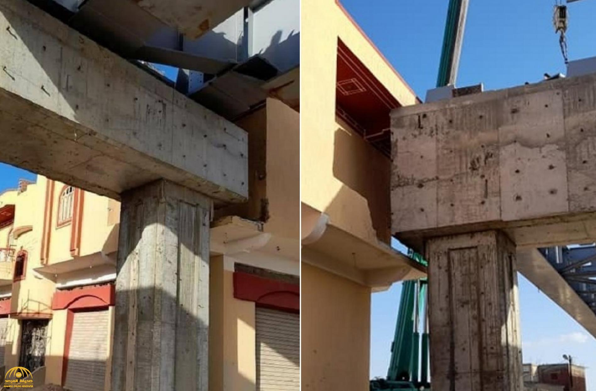 شاهد.. كوبري يمر من داخل عمارة في مصر