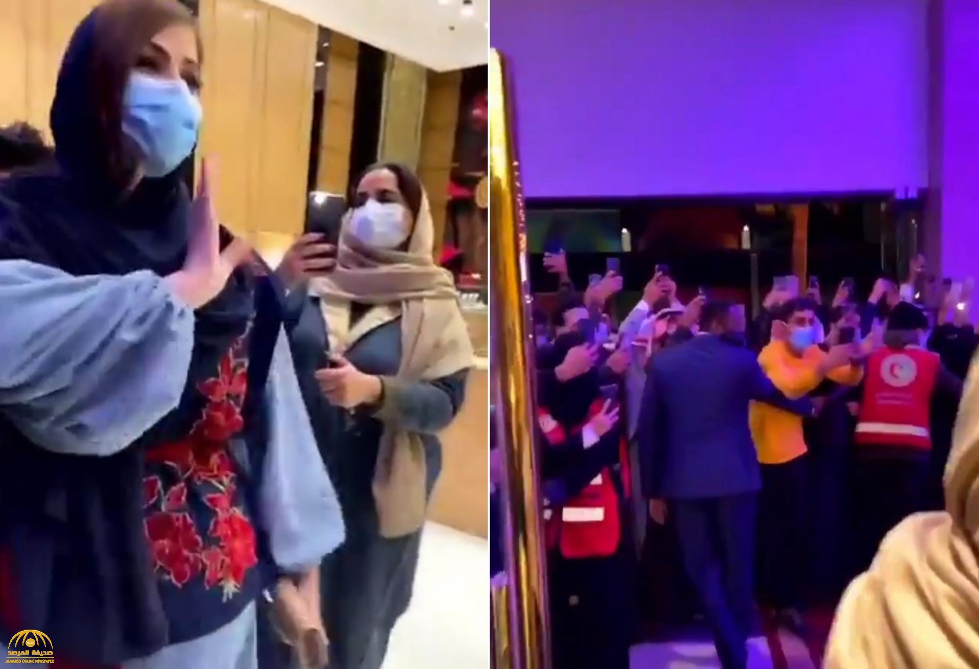 شاهد: تجمهر كبير حول رؤى الصبان خلال تواجدها في واجهة الرياض!