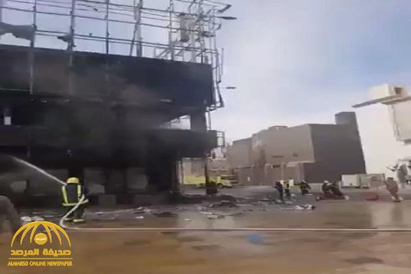 شاهد: فيديو جديد لمطعم الرياض الذي اشتعل بالكامل  بعد إخماد الحريق
