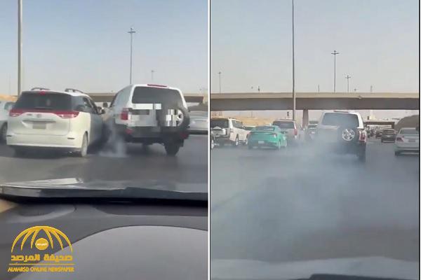شاهد.. تداول فيديو لحادث متعمد على الجسر المعلق بالرياض