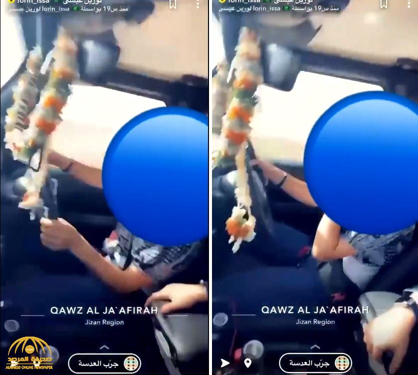 شاهد .. مشهورة "سناب شات" تستعرض قيادتها لسيارتها بسرعة عالية بجازان