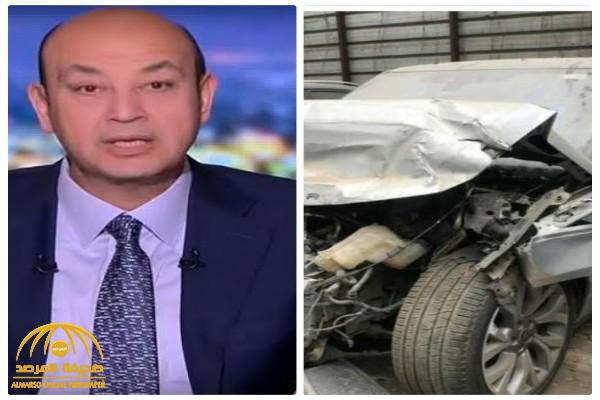 بالصور: شاهد سيارة عمرو أديب "الرنج روفر"  معروضة للبيع في مزاد علني بعد الحادث المروع!