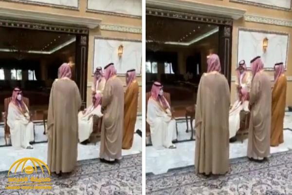 شاهد.. ولي العهد يزور معالي الشيخ ناصر الشثري لتهنئته بحلول عيد الفطر