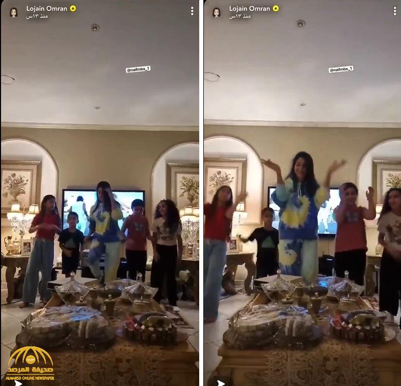 شاهد.. أسيل عمران في وصلة رقص مع أبناء أشقائها أثناء احتفالهم بالعيد