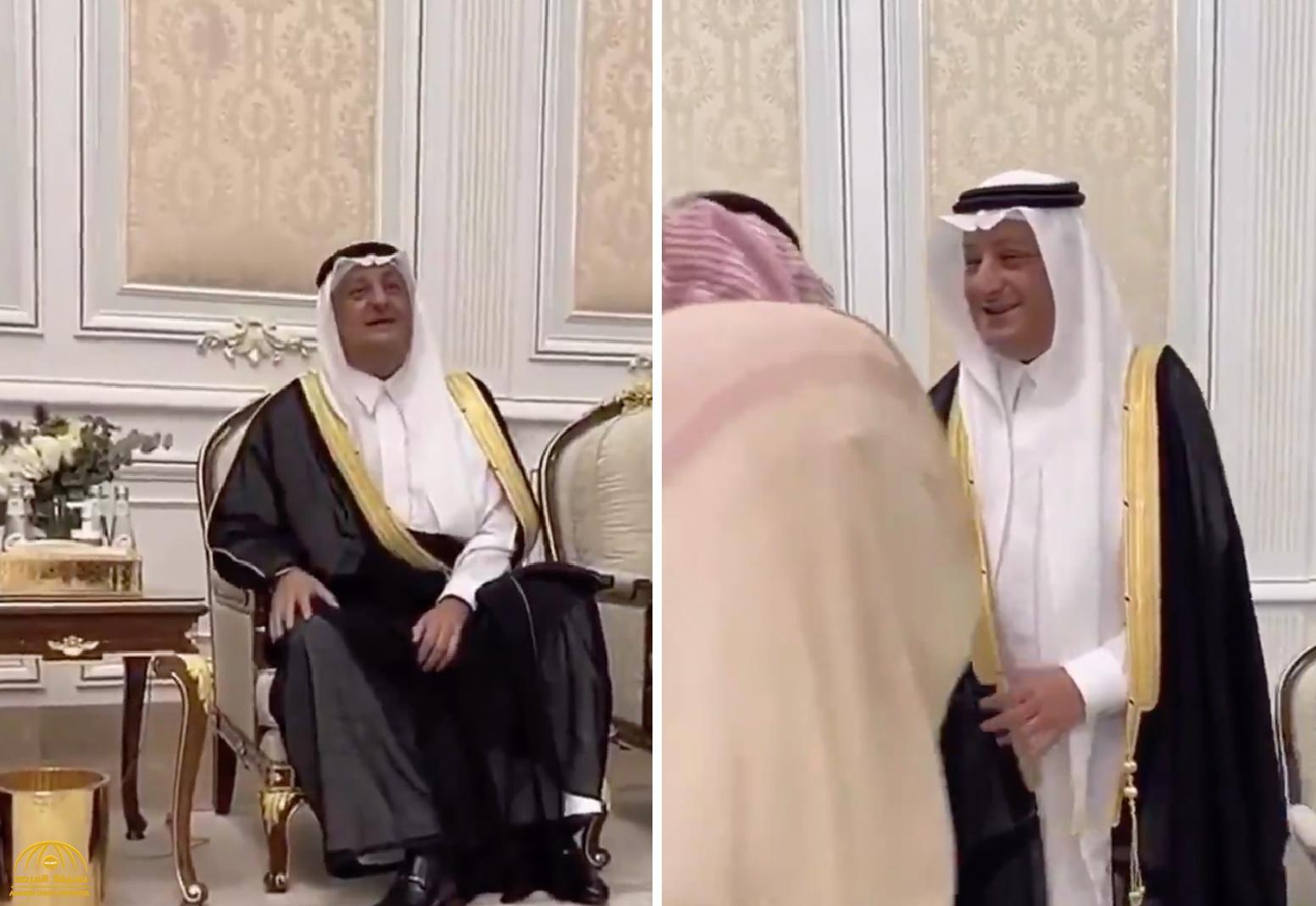 شاهد : احتفال  الأمير فهد بن تركي بزواج ابنته على الأمير فيصل بن منصور بالرياض