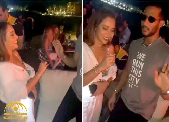 شاهد.. الممثل المصري محمد رمضان يؤدي وصلة رقص مع المطربة "بلقيس"