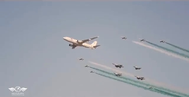 بمناسبة اليوم الوطني 91.. شاهد: أضخم عرض جوي على مستوى الشرق الأوسط في سماء المملكة