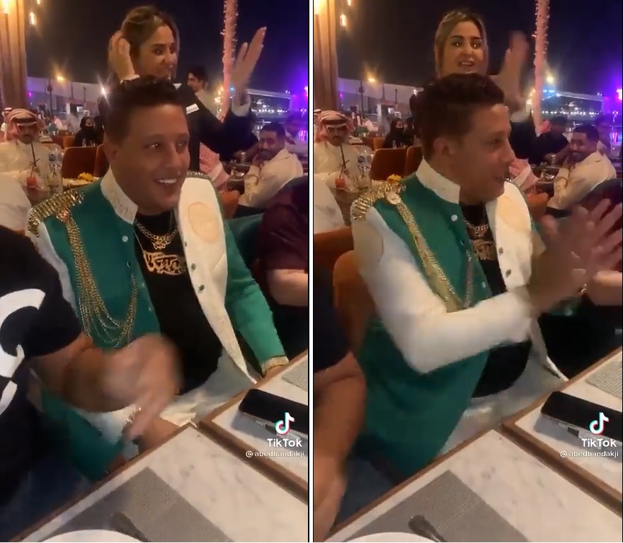 شاهد.. المطرب الشعبي حمو بيكا يغني ويرقص في أحد مطاعم الرياض مع الزبائن