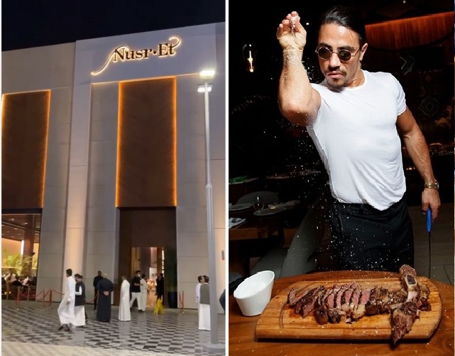 "لن تُصدق" ..شاهد: كم دفع 10 أشخاص قيمة فاتورة تناول العشاء داخل  مطعم  "نصرت التركي " بالرياض