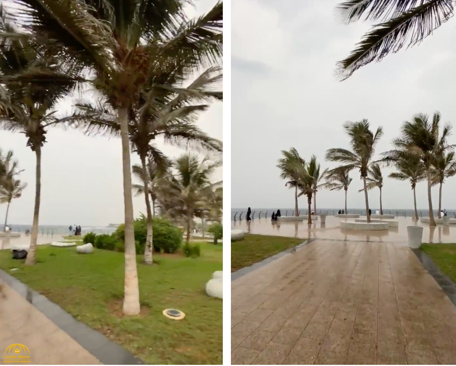 شاهد : أجواء كورنيش جدة بعد ساعات من هطول أمطار غزيرة