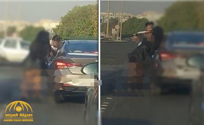 "المرصد" تكشف مكان وقوع  المشاجرة التي دارت بين زوج امرأة ترتدي ملابس قصيرة وقائد سيارة