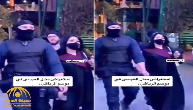 شاهد: الإعلامية منال العيسى برفقة حارسها الشخصي خلال زيارتها لـ"بوليفارد الرياض"