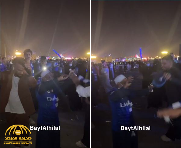 شاهد مسن يحتفل بالرقص أثناء احتفال جماهير الهلال في البوليفارد سيتى
