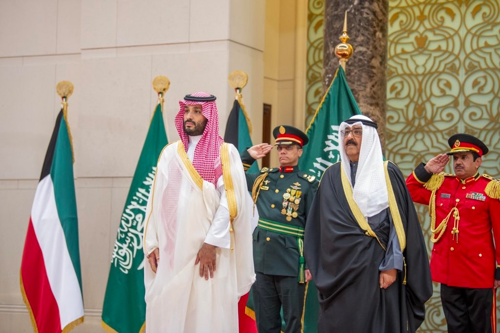 شاهد ..مراسم استقبال ولي العهد "محمد بن سلمان" في الكويت