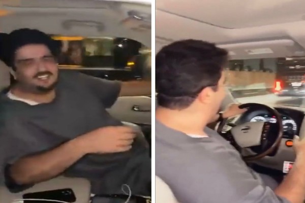 شاهد.. عبدالعزيز بن فهد يقوم بتوصيل شبان بعدما صادفهم ينتظرون سيارة أجرة على طريق عام