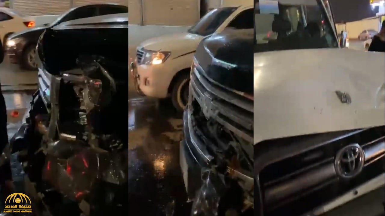 فتاة توثق فيديو لتصادم سيارتها من "مفحط" في تبوك.. وتكشف ملابسات الواقعة