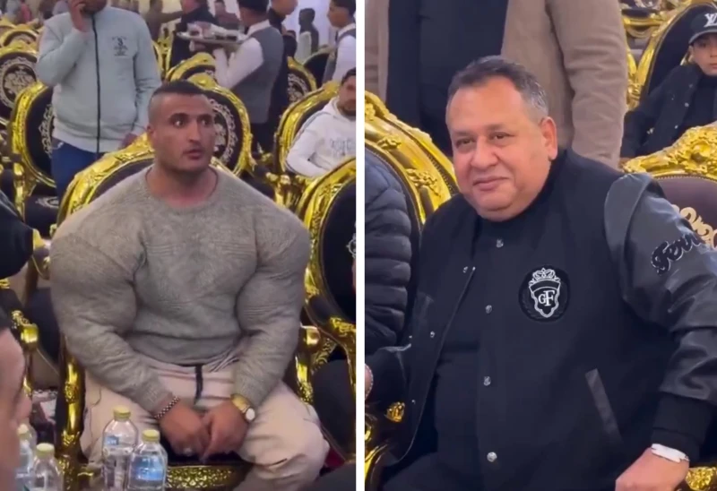بالفيديو: حارس رجل أعمال مصري يثير الجدل بجسم غريب ويشعل موجة سخرية على مواقع التواصل