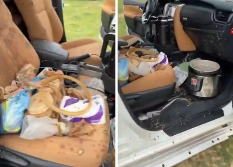 بالفيديو.. شخص يوثق انفجار قدر كهربائي داخل سيارة خلال رحلة برية