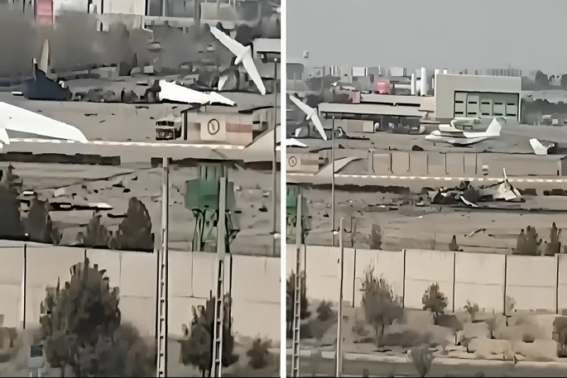 فيديو يوثق دمار واسع وتدمير طائرات في مطار مهرآباد بطهران بعد غارات جوية عنيفة الليلة الماضية