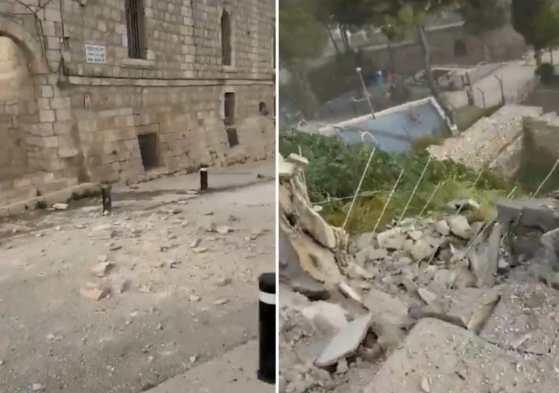 فيديو لسقوط صاروخ باليستي إيراني في محيط المسجد الأقصى