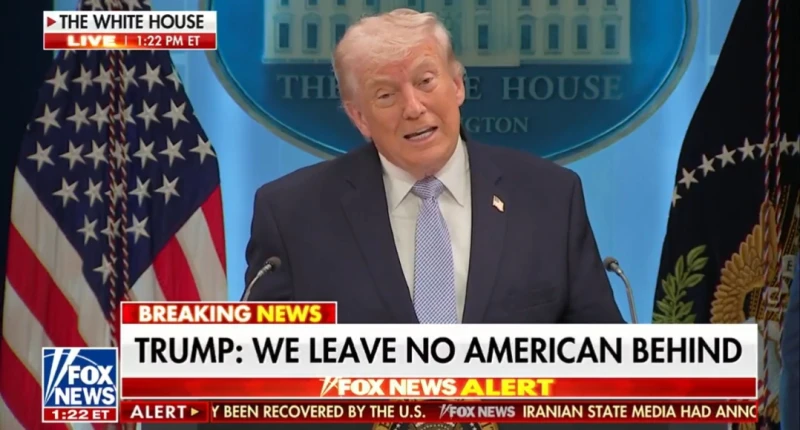 بالفيديو: ترامب يهدد جهة إعلامية سربت معلومات حساسة عن موقع الطيار الأمريكي الذي سقطت طائرته في إيران