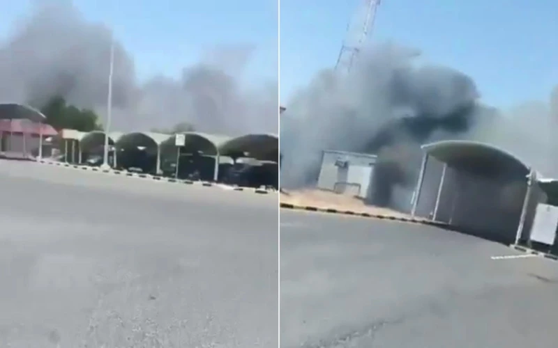 بالفيديو: لحظة تعرض منفذ العبدلي الحدودي بين الكويت والعراق لاستهداف بطائرات إيرانية مسيرة